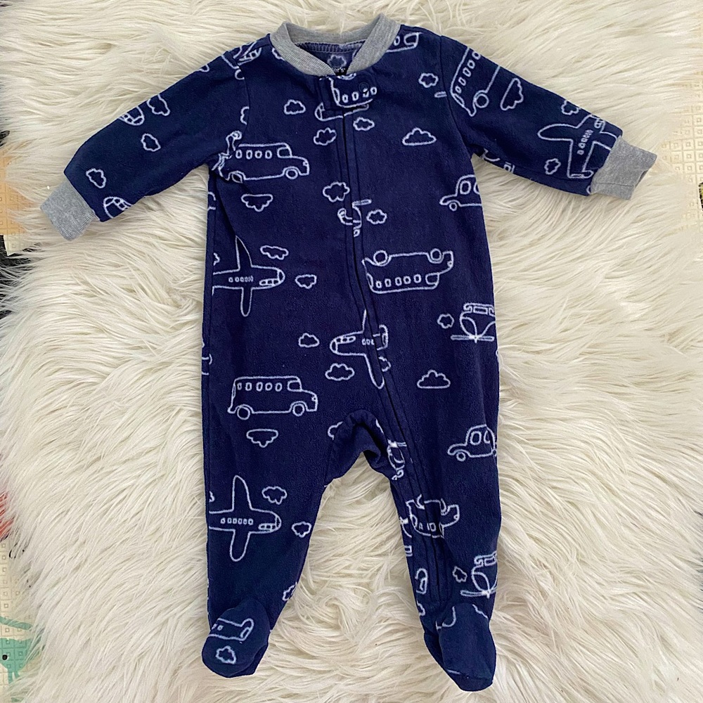 🧸🧸 Carter’s Blue Sleep and Play Zip-Up Onesie